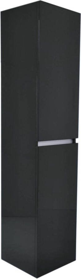 Saqu Estate Badkamerkast 160x35 cm Hoogglans Grijs Kolomkast Badkamer Hoog Opbergkast