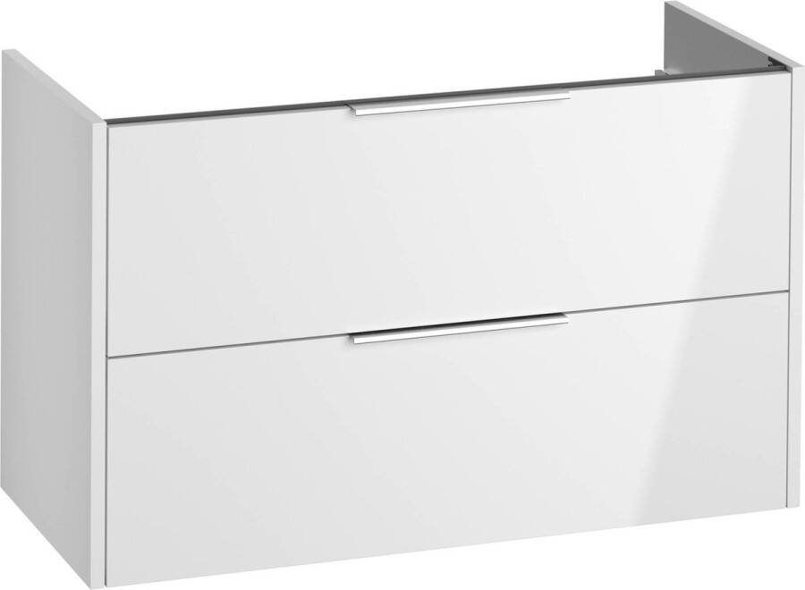 Saqu Lima Wastafel Onderkast 100x45x60 cm Wit Badkamerkast Wastafelmeubel zonder Uitsparing
