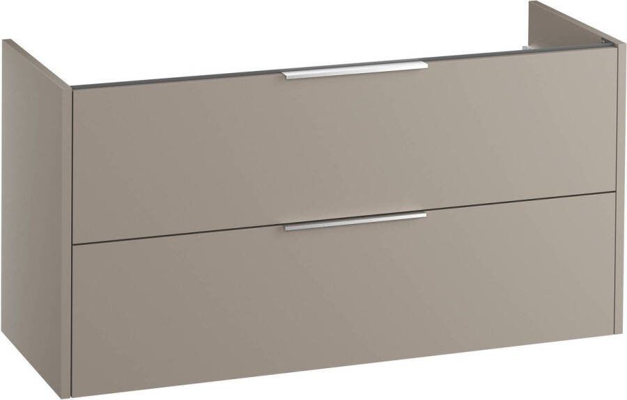 Saqu Lima Wastafel Onderkast 120x50.5x60 cm Mat Greige Badkamerkast Wastafelmeubel zonder Uitsparing