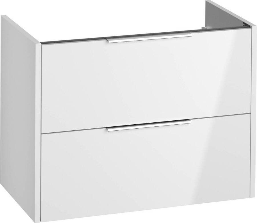 Saqu Lima Wastafel Onderkast 80x50.5x60 cm Wit Badkamerkast Wastafelmeubel zonder Uitsparing
