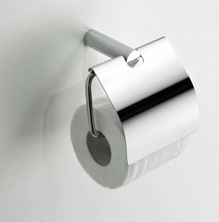 Saqu Lodge WC Rolhouder met Klep Chroom Toiletrolhouder WC Papier Houder