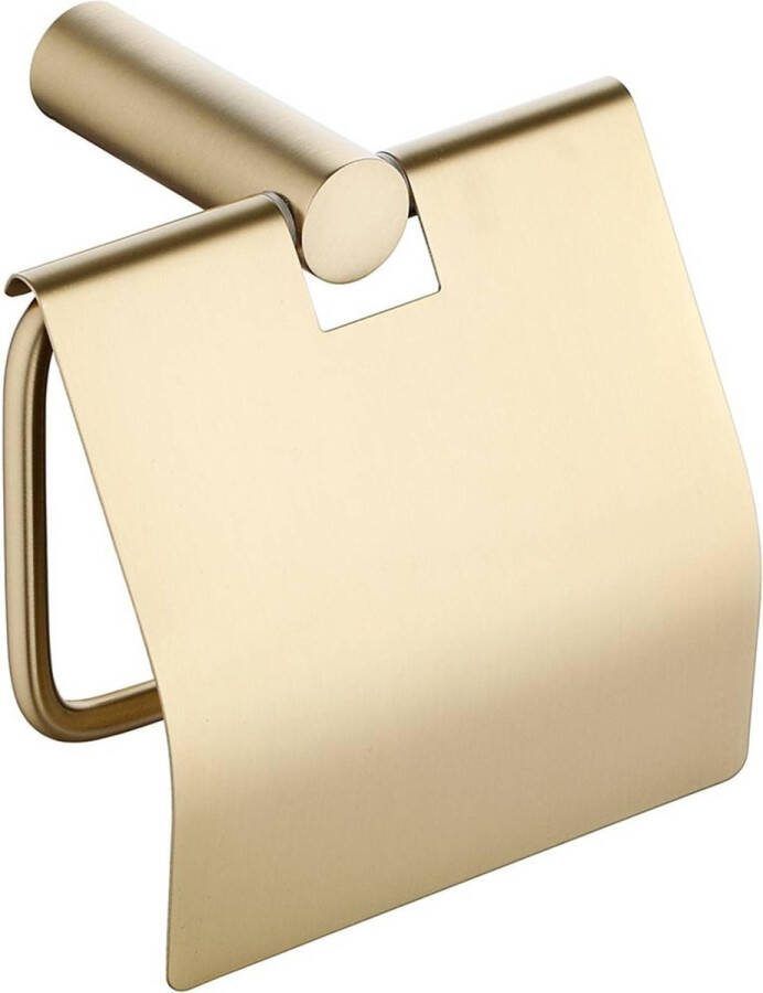 Saqu Lodge WC Rolhouder met Klep Messing Toiletrolhouder WC Papier Houder