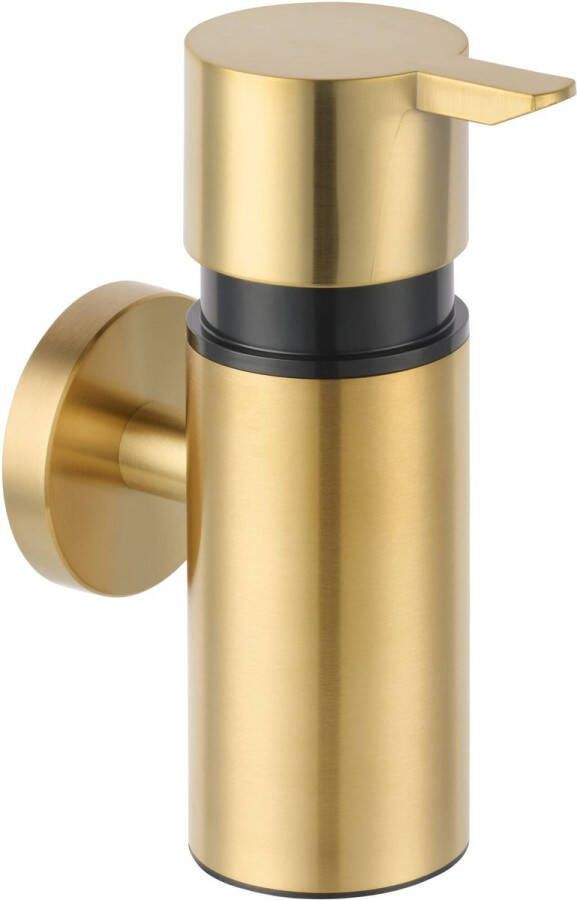 Saqu Nemo Zeepdispenser 90 ml Messing met Bevestiging 5 5x9 8x14 cm Zeeppompje