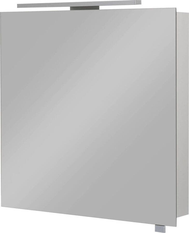 Saqu Practico Spiegelkast met LED verlichting 60x60x14 cm Wit Spiegel Badkamerkast