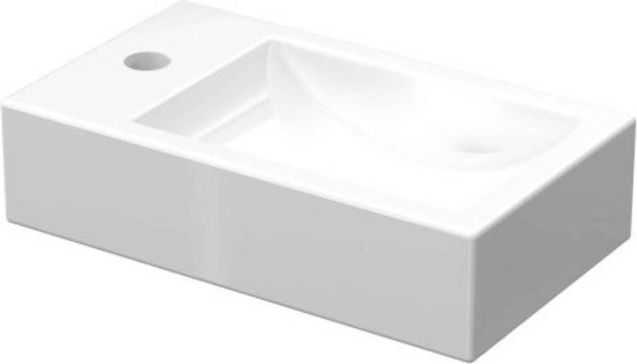 Saqu Rise fontein 40x23x10cm glans wit