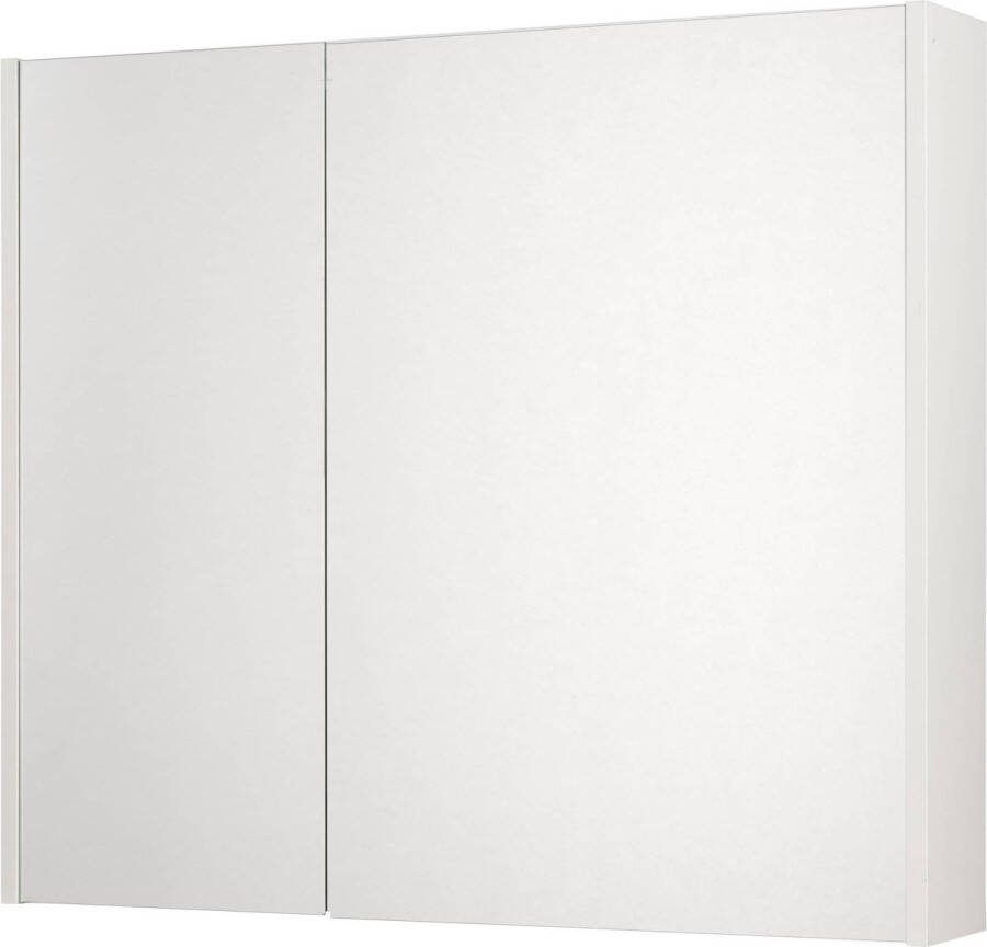 Saqu Salto Spiegelkast 80x70x14 cm Glanzend Wit Spiegel Badkamerkast