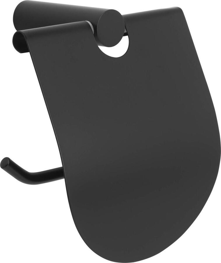 Saqu Black WC Rolhouder 11 9x7 4x12 5 cm Mat Zwart Toiletrolhouder WC Papier Houder