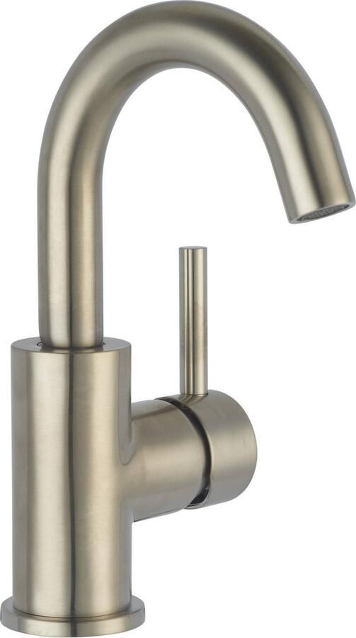 Saqu Classic Wastafelkraan Mengkraan voor de Badkamer Draaibare uitloop Geborsteld Staal