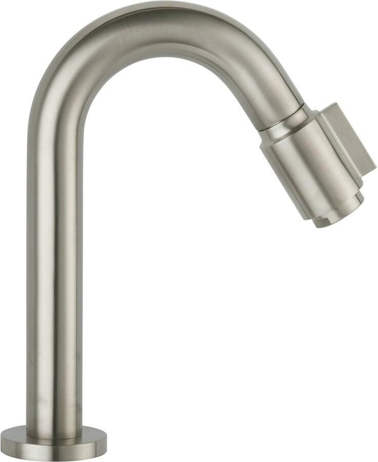 Saqu Essential 2.0 Luxe Fonteinkraan 18.90 cm met C-uitloop Solid Steel Toiletkraan Koudwaterkraan WC Kraan