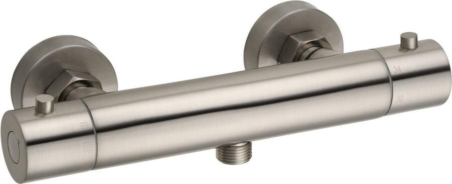 Saqu Essential Thermostatische Douchekraan 15 cm Solid Steel Thermostaatkraan
