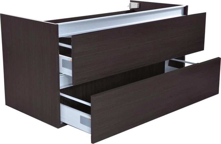 Saqu Estate Wastafel Onderkast 100x46 cm Grijs Badkamerkast Wastafelmeubel met Uitsparing