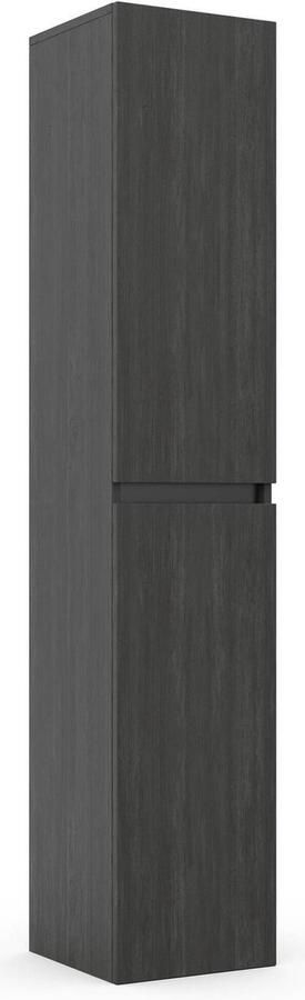 Saqu Gaia Badkamerkast 35x34x180 cm Gebrand Zwart Kolomkast Badkamer Hoog Opbergkast