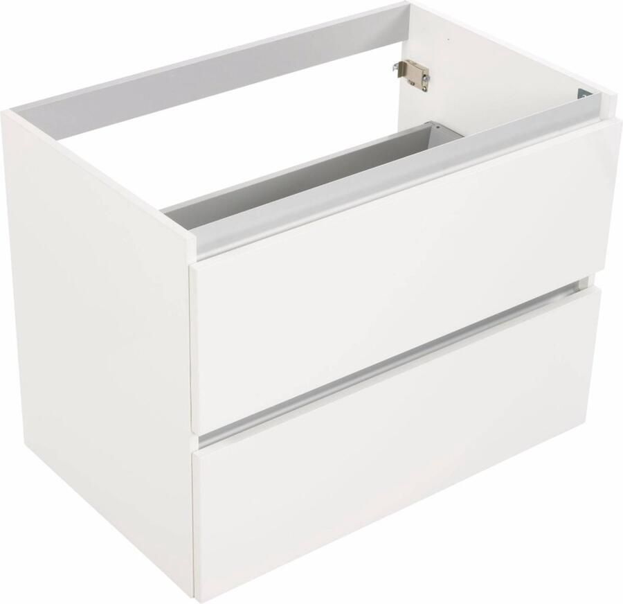 Saqu Gaia Slimline Wastafel Onderkast 60x39.5 cm Wit Badkamerkast Wastafelmeubel met Uitsparing