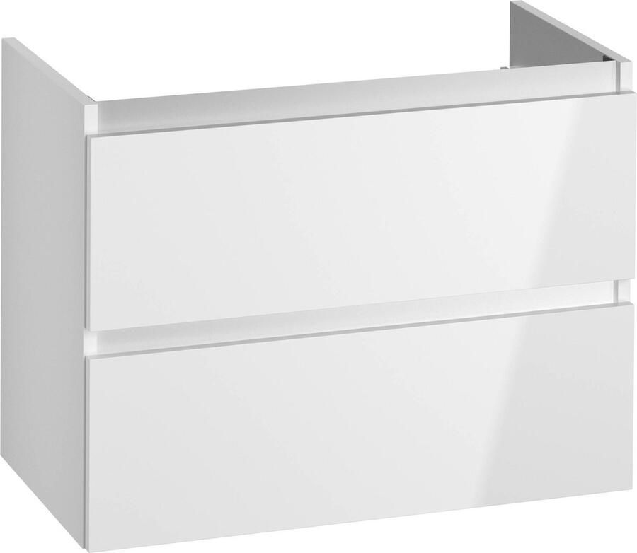Saqu Gaia Wastafel Onderkast 80x45x60 cm Wit Badkamerkast Wastafelmeubel zonder Uitsparing