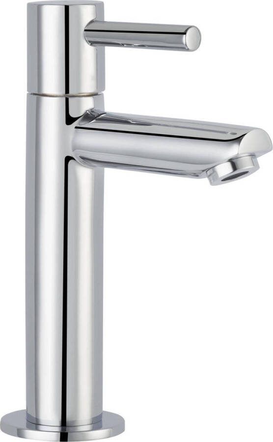Saqu Shine Fonteinkraan 10 cm Hoge Uitloop Chroom Toiletkraan Koudwaterkraan WC kraan