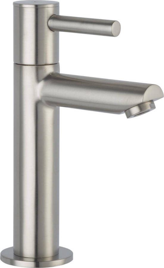 Saqu Shine Fonteinkraan 10 cm Hoge Uitloop Solid Steel Toiletkraan Koudwaterkraan WC kraan