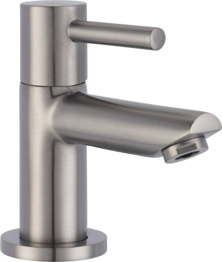 Saqu Shine Fonteinkraan 10.40 cm Grijs Toiletkraan Koudwaterkraan WC Kraan