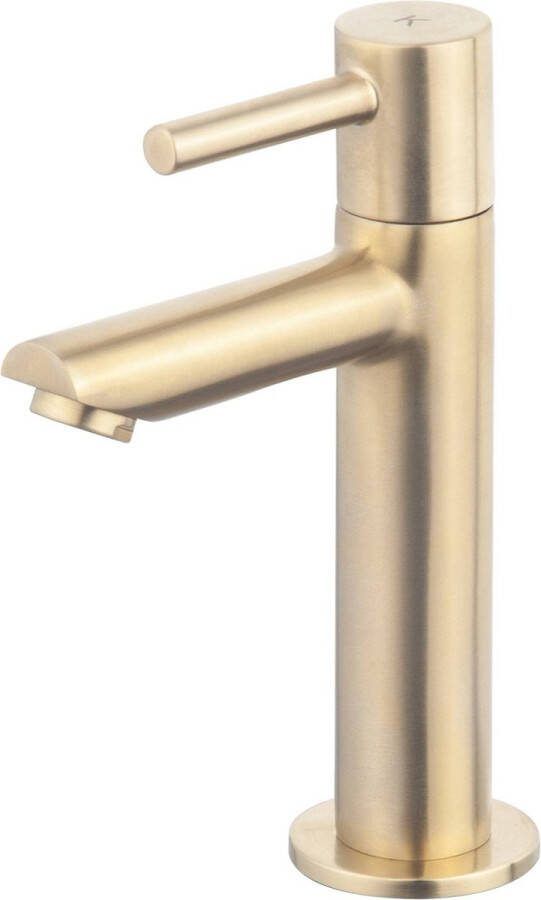 Saqu Shine Fonteinkraan 10 cm Hoge Uitloop Goud Toiletkraan Koudwaterkraan WC kraan