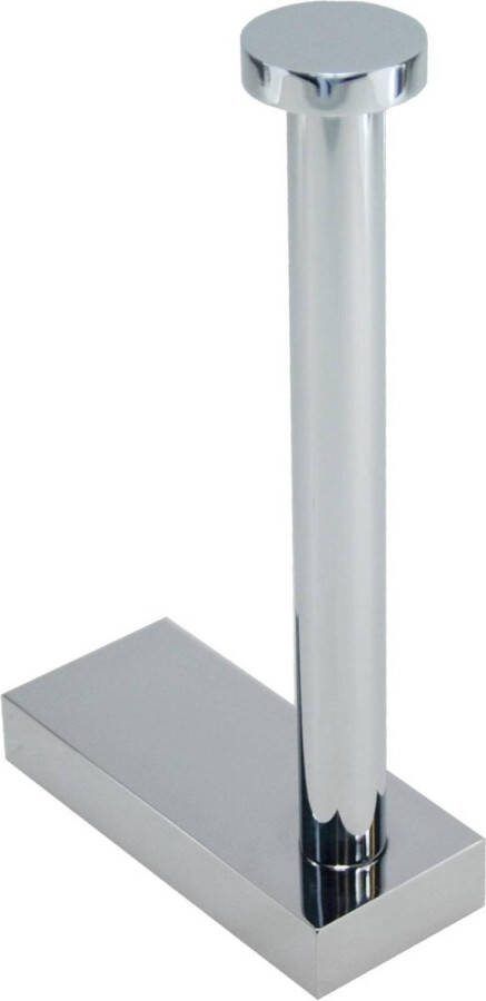 Saqu Soft Square Reserverolhouder 3 5x8x14 9 cm Chroom WC Rolhouder Toiletrolhouder WC Papier Houder