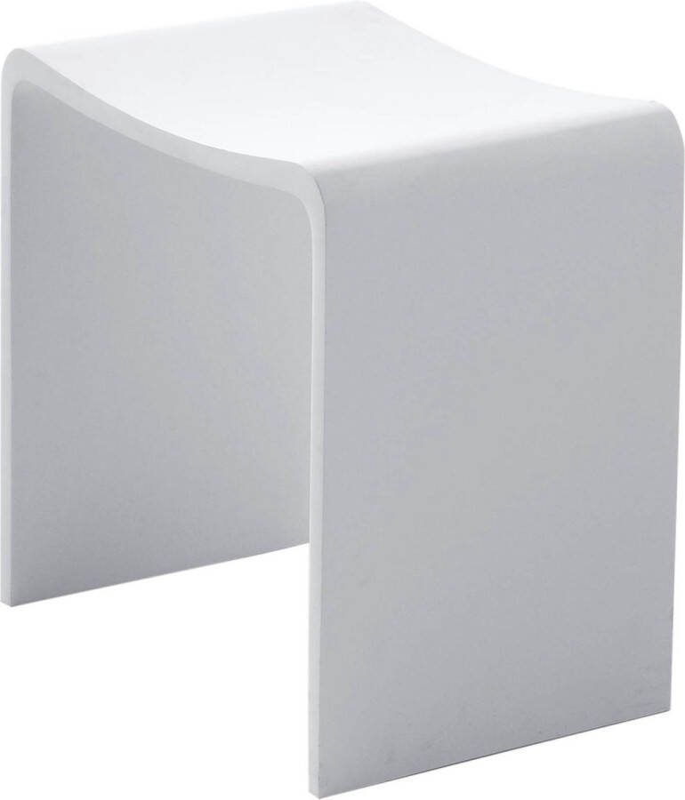 Saqu Spa Deluxe solid surface kruk 40x30x42 5cm mat wit