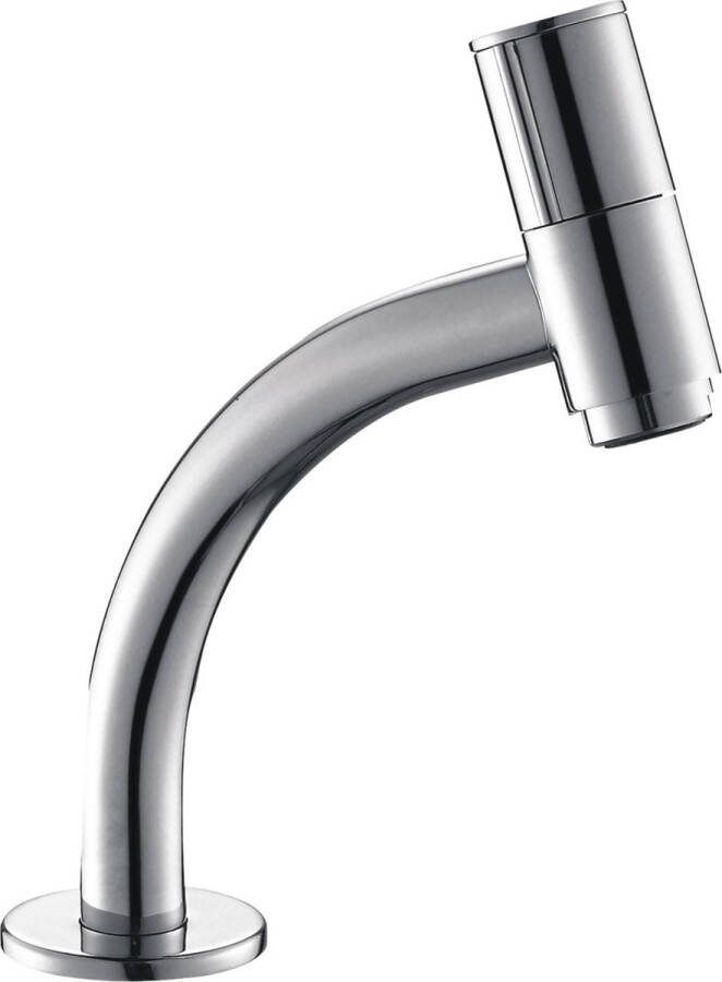 Saqu Space Fonteinkraan 18.00 cm Rond Chroom Toiletkraan Koudwaterkraan WC Kraan