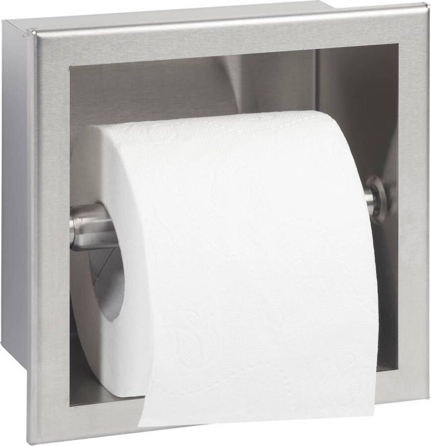 Saqu Square Inbouw WC Rolhouder RVS Toiletrolhouder WC Papier Houder