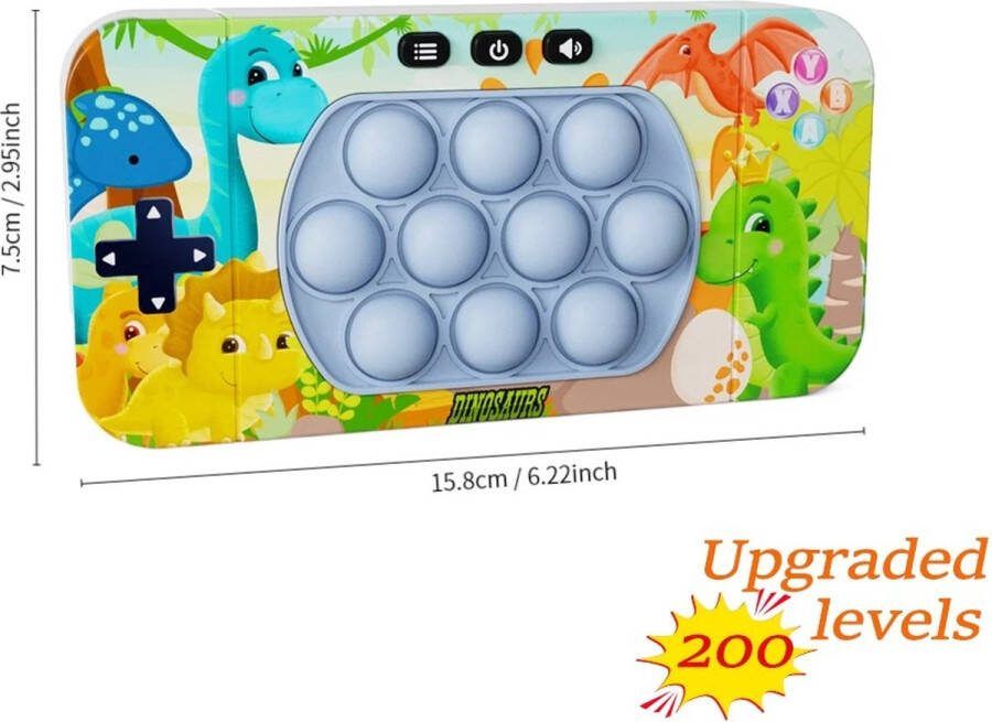 Sara Shop fidget toy Pop it game kindercadeau Pop it spel fidget toys speelgoed Fidget game controller voor kinderenr Pop It joystick Stress relief controller Pop bubble controller Fidget popper game controller speelgoed meisjes dinosaurus