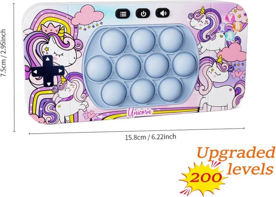 Sara Shop fidget toy Pop it game kindercadeau Pop it spel fidget toys speelgoed Fidget game controller voor kinderenr Pop It joystick Stress relief controller Pop bubble controller Fidget popper game controller speelgoed meisjes Eenhoorn