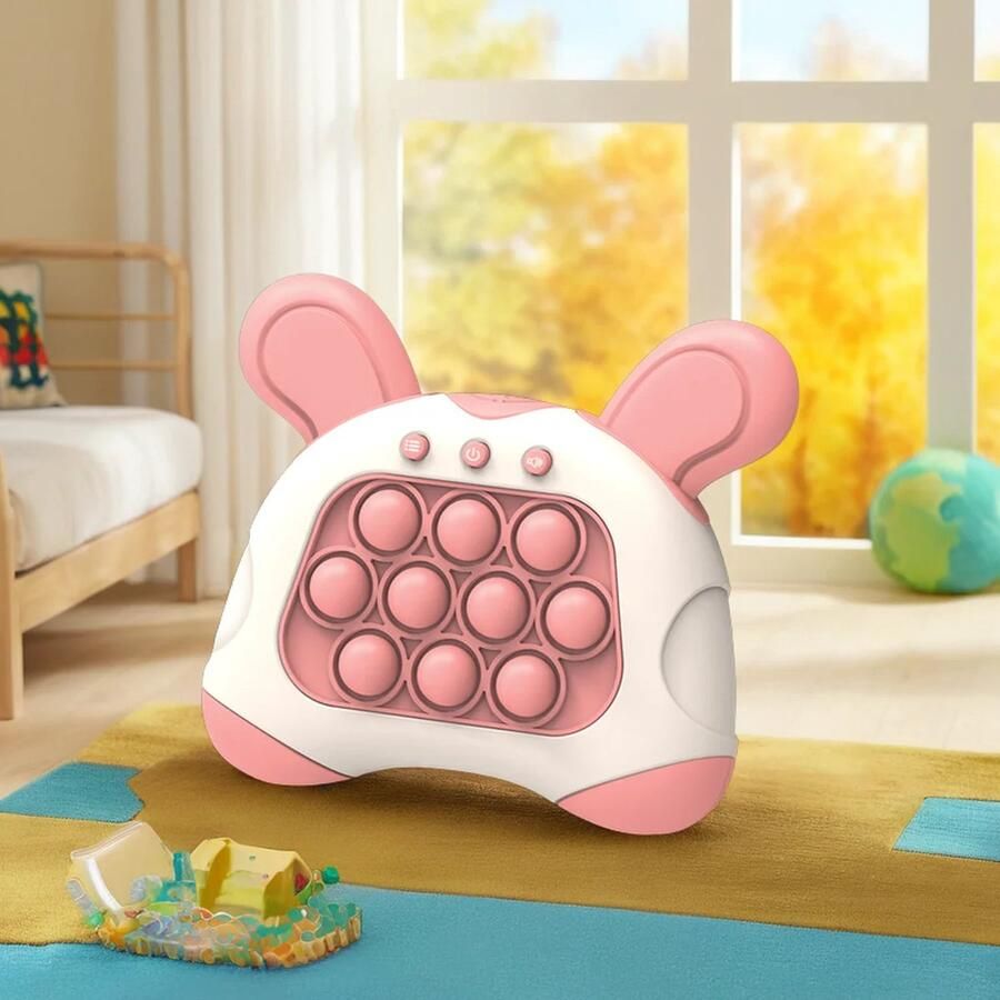 Sara Shop Fidget toy Pop it game kindercadeau -Pop it spel Speelgoed Fidget game controller voor kinderenr Pop It joystick Stress relief controller Pop bubble controller Fidget popper game controller -speelgoed meisjes- Roze