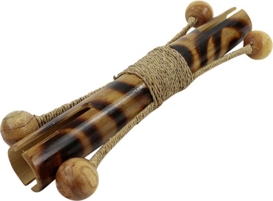 Sarana Muziekinstrument Vlammen Bamboe Bruin 26x10x4 cm Indonesie Fairtrade