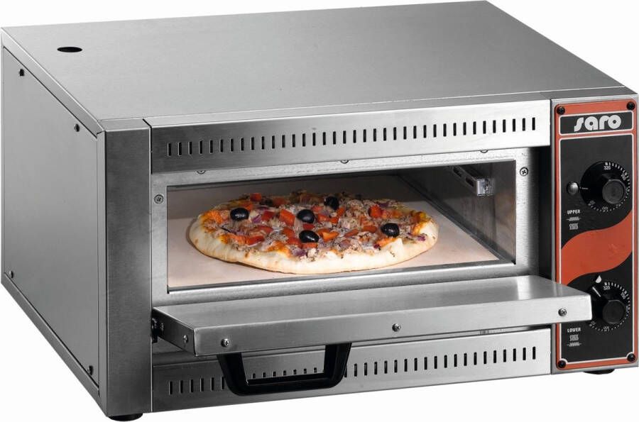 Saro Pizza oven voor 1 pizza van ø 33 cm RVS buitenkant 2 jaar garantie professioneel model PALERMO 1