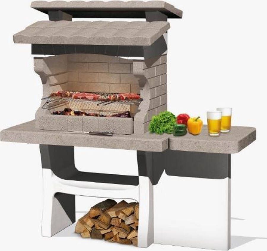 Sarom Fuoco Betonnen barbecue Luxor Houtskool en hout 159 x 72 x 161 5 cm