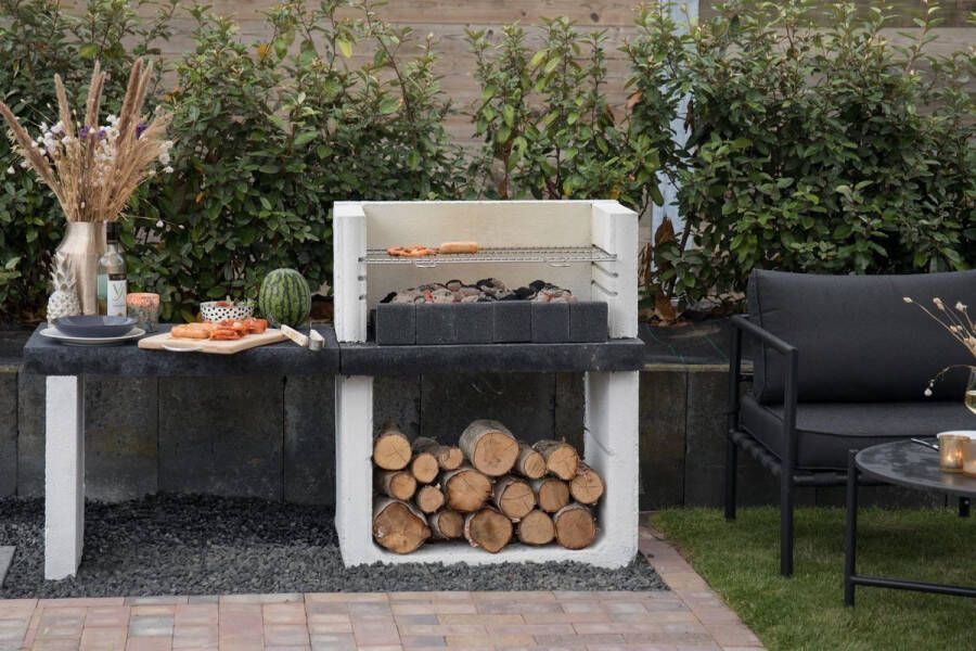 Sarom Fuoco Betonnen barbecue Porto NEW 160 x 51 5 x 96 8 cm