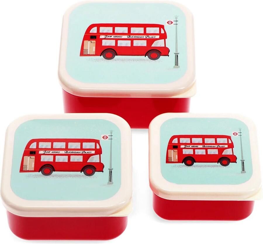 Sass & Belle Lunchbox Snackdoosjes Routemaster Bus van Rex London (3 stuks)