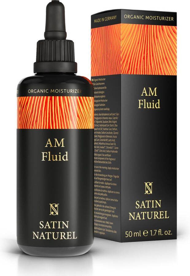 Satin Naturel AM Fluid Gezichtsverzorging en Moisturizer voor dames Vegan Primer Makeup met Aloe Vera voor diepe en langdurige hydratatie en stralende huid om je ochtend skincare en dag goed te starten met citrusgeur en essentiële oliën 50 ml