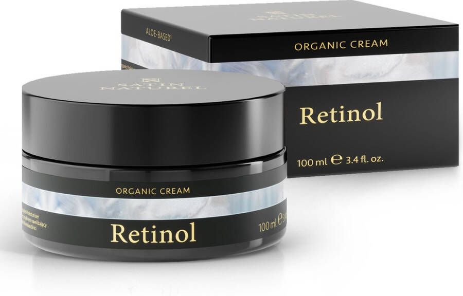 Satin Naturel Bio Retinol Crème Gezichtsverzorging en Huidverzorging met Retinol Hyaluronzuur en Niacinamide Gezichtscreme voor vrouwen en mannen Anti Aging en Anti Rimpel crème 100ml