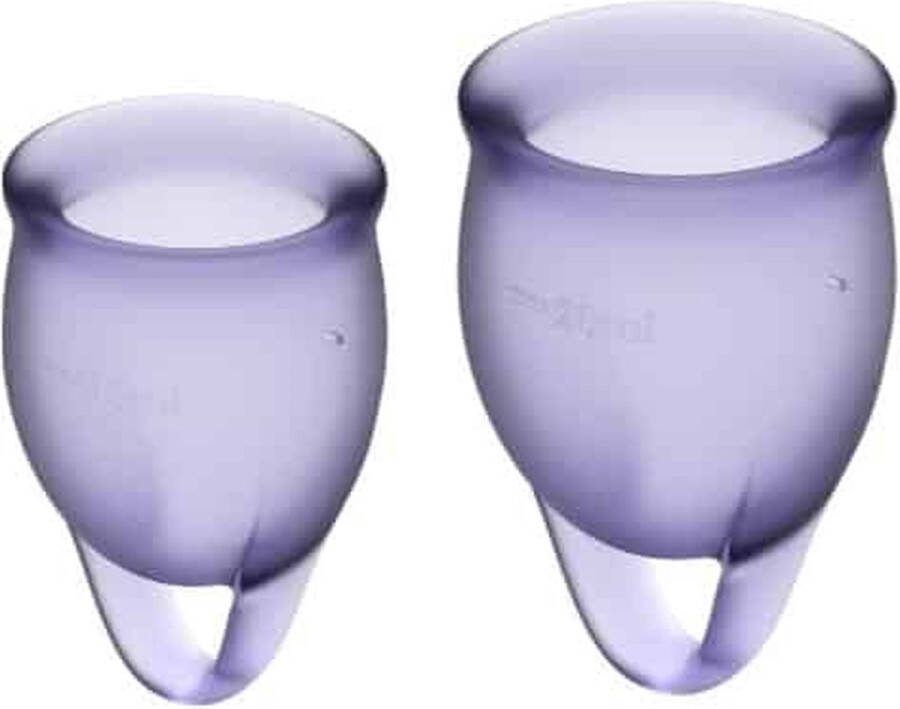 Satisfyer Feel Confident Menstruatiecup 2 stuks Lila Maat M + S