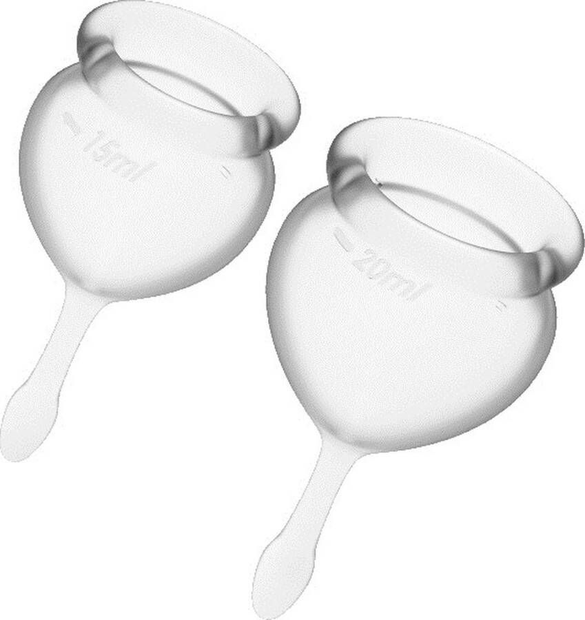 Satisfyer Feel Good Menstruatiecup 2 stuks Transparant Maat M + S