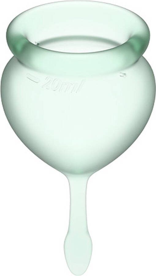 Satisfyer Feel Good Menstruatiecup 2 stuks Lichtgroen Maat M + S