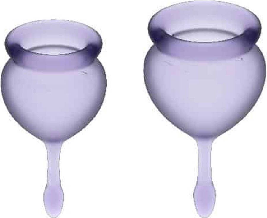 Satisfyer Feel Good Menstruatiecup 2 stuks Lila Maat M + S