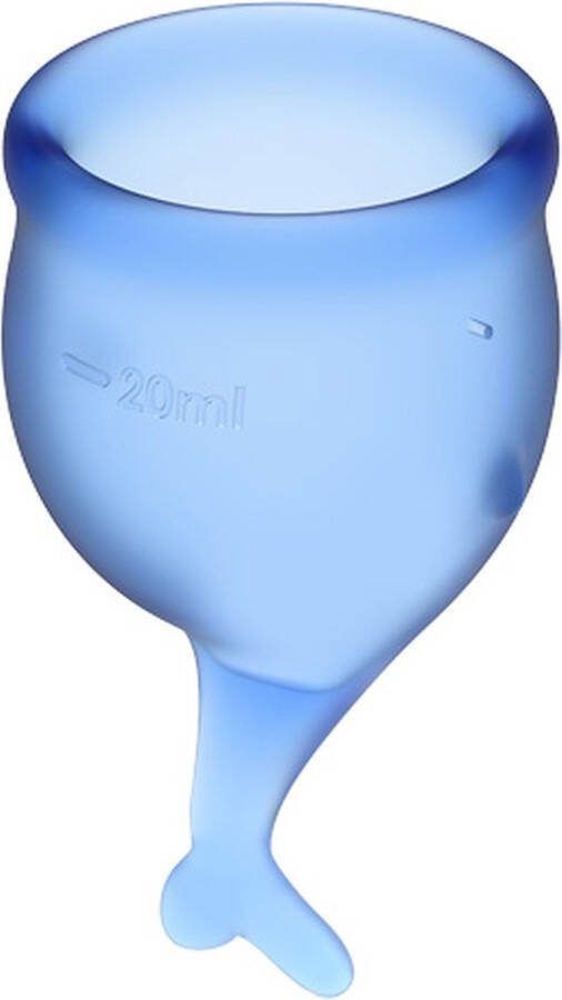 Satisfyer Feel Secure Menstruatiecup 2 stuks Blauw Maat M + S
