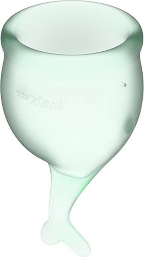 Satisfyer Feel Secure Menstruatiecup 2 stuks Lichtgroen Maat M + S