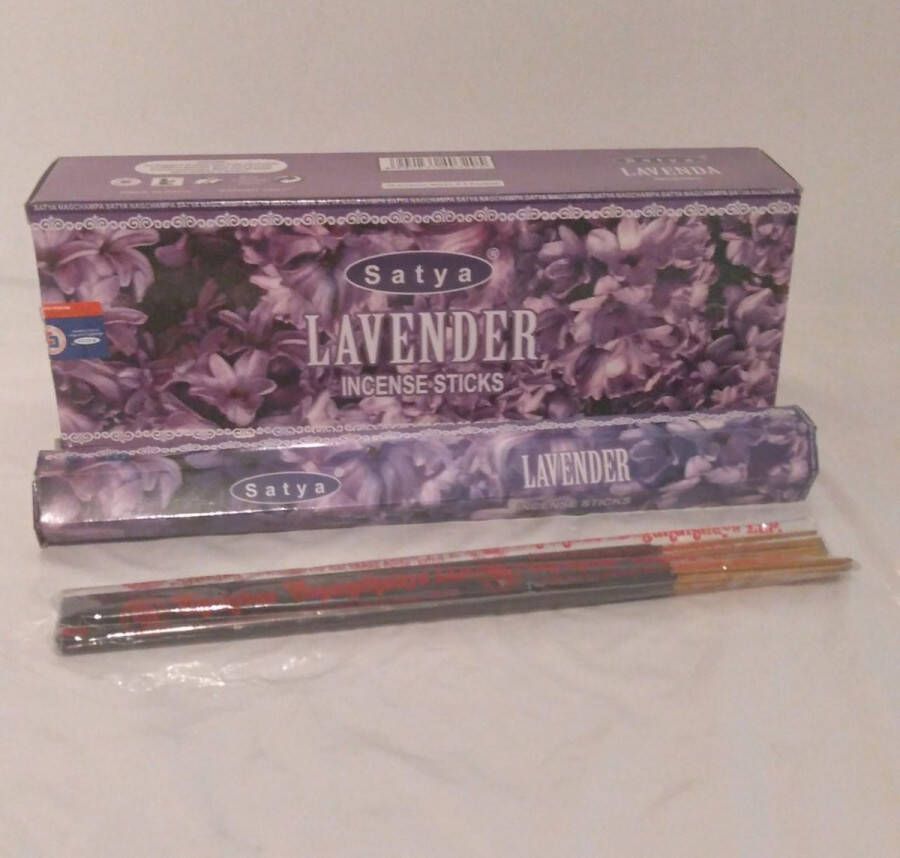 Satya Lavendel Lavender Wierookstokjes 20 stuks Wierook in Hexa verpakking