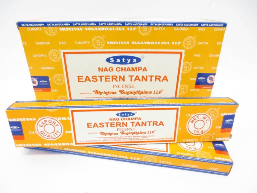 Satya Nag Champa Eastern Tantra wierook 12 x 15 gram