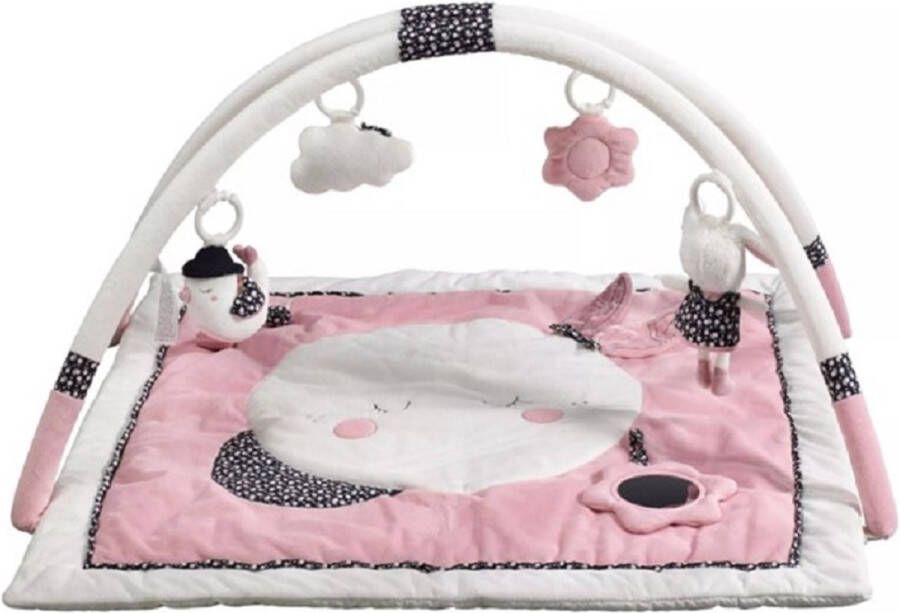 Sauthon Speelkleed Activiteitenmat Speelmat Babygym Miss Fleur de Lune Baby Kleuter Veel zintuiglijke activiteiten Verwijderbare stokken Eenvoudige montage Draagtas Speeltjes kunnen ook los gebruikt worden