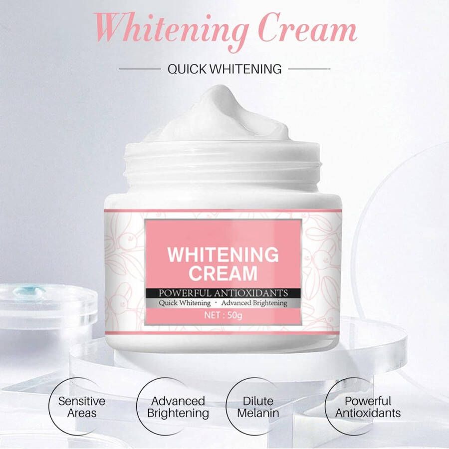 Sauvasine 50g Body Radiant Cream Romige en Hydraterende bodycrème hydraterende bodylotion diep hydraterende hand- en lichaamscrème onderarmcrème crème voor donkere vlekken onmiddellijke resultaten. Oksel Whitening Cream Voorkom Vorming van Donkere Vlekken
