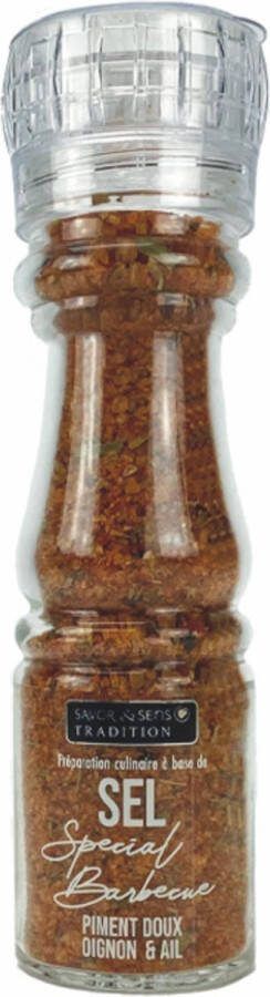 Savor & Sens Zoutmolen Peper- en zoutstel Gerookte Kruiden BBQ Zoutmolen 145 gram