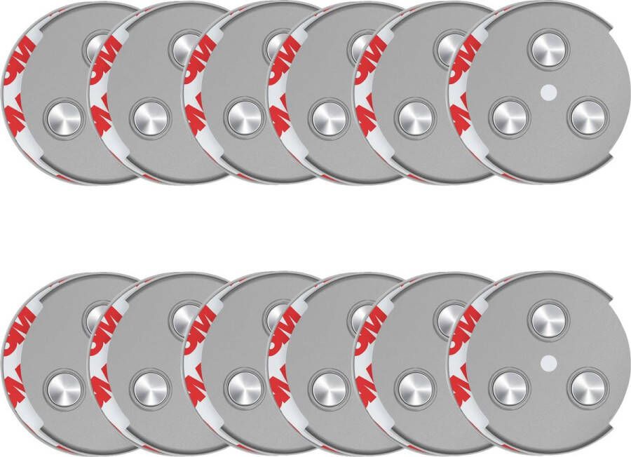 Savs Saves Lifes SAVS RMAX-45 magnetische montageset voor rookmelders 45 mm 12 stuks Rookmelder bevestiging magneet Magneetbevestiging Montagekit