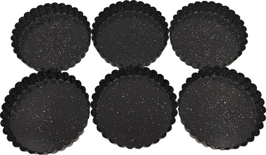 SB Line Bakvorm Mini Taartvormen -10cm set 6 Zwart