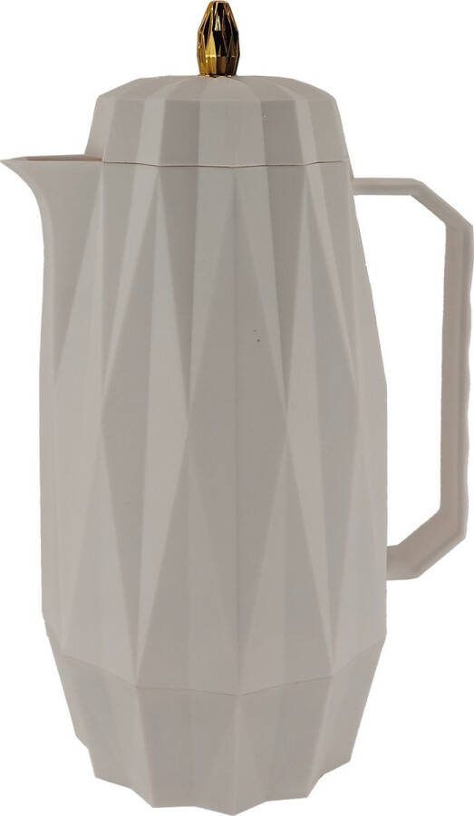SB Line Thermoskan met glazen binnenfles 1l Wit